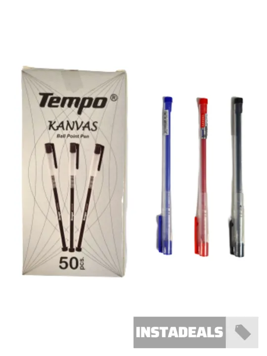 Tempo Brand Kanvas NonToxic Ballpoint Pen (50 pcs) Lazada PH
