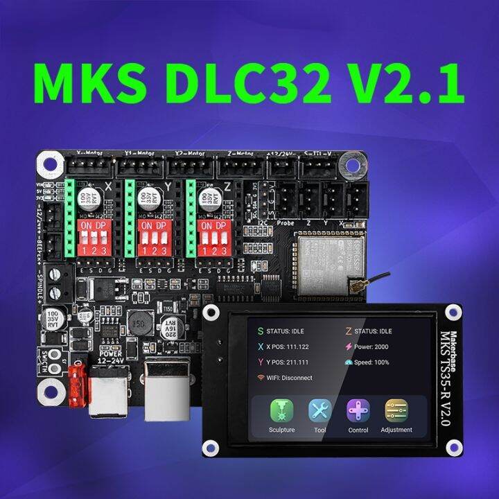 yf-mks-dlc32-v2-1engraving-machine-motherboard-offline-controller-32bit-esp32-wifigrbltft-touch-screen-desktop-diycnc-laser-machine