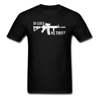 Men Tshirt Guns We Gven Gven Mens T-Shirt Style Summer Autumn Guns T-Shirt O Neck Drop Ship Retro 100% Cotton Gildan