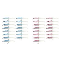 Fishing Lure Sea Fishing Lure Bait with Hook Eel Bait 5cm/0.6G T Tail Soft Insect Simulation Bait 15Pcs