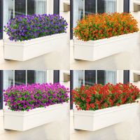 【YF】℡  Fake Artificial Flowers Outdoor for Decoration UV Resistant No Fade Faux Plastic Garden Porch Window Office Table