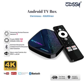 HAKO Pro TV Box Android 11 Amlogic S905Y4 Netflix Google Certified Smart TV  Box