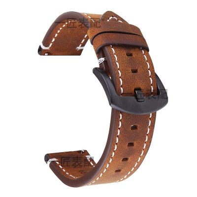 【Hot Sale】 leather strap mens and womens watches with crazy horse 18mm20mm22mm cowhide retro watch chain high quality
