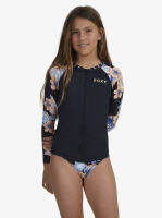 ROXY ชุดว่ายน้ำเด็กโต Girls 6-16 Swim For Good Time Long Sleeve Rash Vest Set 224 ERGWR03315-KVJ6