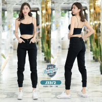 [Jogger pants] กางเกงจ๊อกกอร์ขาจั้ม ผ้ายืดคอตตอน (เป้าซิป) J33/2 แบบเรียบ แนวเท่ๆ มีสไตล์ ใส่ได้ทั้งชายหญิง เนื้อผ้ายืดหยุ่น ใส่สบายคล่องตัว