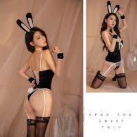 Bunnygirl Female Lingerie Sexy Cosplay Costumes Rabbit Role Play Bodysuit Women Underwear Set Exotic Bandage Open Bra Catsuit