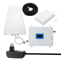 100-240V Tri Band Amplifier 900 1800 2100 GSM DCS WCDMA 2G/3G/4G LTE Universal Signal Booster Intelligent Repeater Kit