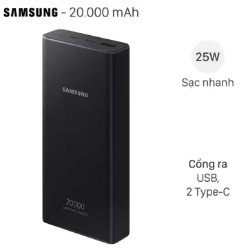 Samsung Genuine 20,000mAh Battery Pack PD EB-P5300 -Gray- 25W SuperFast  Charging