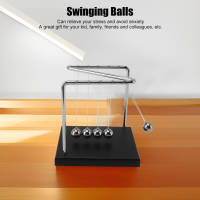 Balance Steel Swing Balls Z Shape N Shape ลูกตุ้มฐานไม้สำหรับตกแต่งบ้านอุปกรณ์วิทยาศาสตร์แสนสนุก