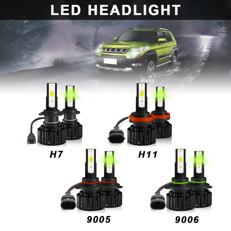 100W Bright White High Power H7 LED Bulbs Daytime Running Fog Lights