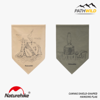 NATUREHIKE CANVAS SHIELD-SHAPED HANGING FLAG ธงประดับแค้มป์ เนื้อผ้า Canvas พิมพ์ลาย