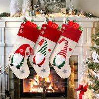 Christmas Stockings , Linen Red 3D Suit Xmas Decorations Indoor Hanging Stockings