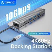 ORICO 10Gbps 4K6 0Hz ฮับ USB ประเภท C แท่นวางมือถือ HDMI-Compatible PD 100W Pro อุปกรณ์แล็ปท็อป