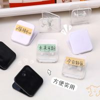 3pcs Student Stationery Supplies Black Paper Clip Memo Clip Square Bookmark Binder Clips