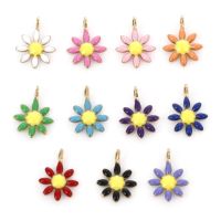 【YF】☎☸  10PC Fashion Charms Metal Sided Enamel Pendant Diy Earring Jewelry Making Findings 10x7mm