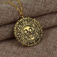 【CW】◈  Pirates of The Necklace Jack Sparrow Pendant Coin Medal Punk Jewelry Wholesale