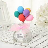 【JH】 Confession Glass Bottle Perfume Holder Cartoon Fashion Clay Ornament Color Aromatherapy Car Interior