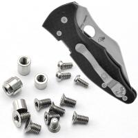 สกรูด้ามทั้งชุด1ตัวทำจากไทเทเนียมอัลลอยสำหรับ C85 Spyderco Yojimbo 2แกนหมุนสกรูตะปูแมงมุม DIY