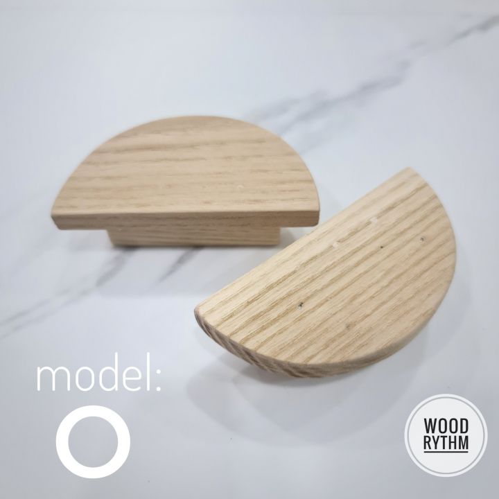 wood-rhythm-วู๊ดริธึม-มือจับตู้เฟอร์นิเจอร์มินิมอล-มือจับมินิมอล-วงกลม-ครึ่งวงกลม-มือจับไม้จริง-บานตู้-ลิ้นชัก-ไม้สัก