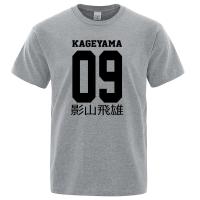Tshirt Man Haikyuu Anime Kageyama Tobio Prints Clothing Loose Tshirts Breathable Male Gildan