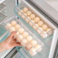 Refrigerator Side Door Egg Storage Box Organizer Household Transparent Egg Grid Fresh-keeping Box Egg Rack Storage Container