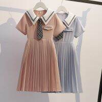 2022 summer Kids Preppy Student Dresses Child Clothes Teens sailor JK Uniform Girls Daily Wear koren the seventies 8 6 9 12 yaer  by Hs2023