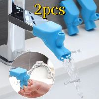 2pcs Silicone Faucet Extender Guide Sink Splash-Proof Drinker Joint Children Baby Hand Washer