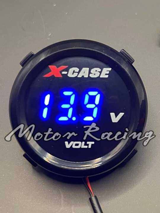 Digital Voltmeter Bulat Pengukur Aki Bulat LED Universal Motor Lazada