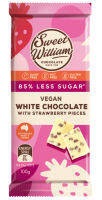 Sweet William Vegan White Chocolate with Strawberry pieces(100 กรัม สวีท วิลเลี่ยม วีแกน ไวท์ช็อคโกแล็ต วิท สตอเบอร์รี่)