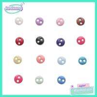 TANTUANG 50pcs สีลูกกวาด ตุ๊กตาจิ๋ว เครื่องประดับ ปุ่มมินิ หัวเข็มขัดพลาสติก เสื้อผ้าตุ๊กตา DIY หัวเข็มขัดเย็บเสื้อผ้า