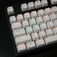 Pbt Backlight Keycap สีดำสีขาวสำหรับคีย์บอร์ดแบบกลไก87คีย์104คีย์พิมพ์คีย์