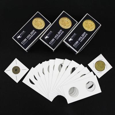 เคสหุ้มที่ใส่แสตมป์อัลบั้มเก็บสะสมเหรียญกระดาษแข็งเก็บเหรียญ100ชิ้นสำหรับเหรียญ20.5/23/25/27.5/31.5/35/40มม.