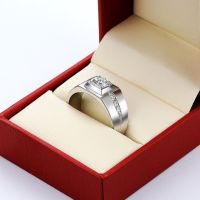 【✴COD✴】 TE4QDQ SPECIALTY STORE แหวนแหวนแต่งงานแหวนหมั้นแหวน Cz เพชรเม็ดเดี่ยวสำหรับผู้ชายขนาด7มม. สำหรับ925เงินสเตอร์ลิงเครื่องประดับงานครบรอบ99% ชิ้น