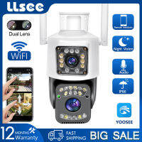 LLSEE yoosee 8MP 4K ไร้สายกลางแจ้งกล้องวงจรปิด wifi 360 องศาหมุนอัตโนมัติติดตามสี Night Vision สองทางโทรกล้องรักษาความปลอดภัย IP กันน้ำ