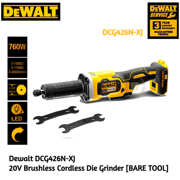 DEWALT [ DCG426NXJ ] 18V Brushless Cordless Die Grinder ( Bare Tool