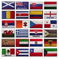 ↂ☈❦ Embroidered Patches Of National Flags And Emblems Of All Countries Spain Chile Mexico New Zealand Clothes Sticker Sew Applique