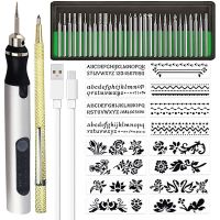 Rechargeable Cordless Mini Engraver Pen DIY Engraving Tool Kit for Metal Glass Ceramic Plastic Wood Jewelry Stencils