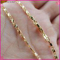 XUESHE แฟชั่น ผู้ชายผู้หญิง ขายส่ง ทอง 18K ที่เติมแล้ว 16-30 นิ้ว สร้อยคอโซ่ เครื่องประดับ