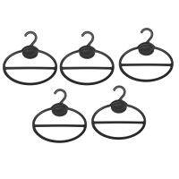 Scarf Shawl Tie Holder Organizer Oval Plastic Hangers Storage Hangers Black Size:13.5cm(Length)x 12.5cm(Diameter)x 13.5cm(Height)x1.9cm(Hook Mouth)