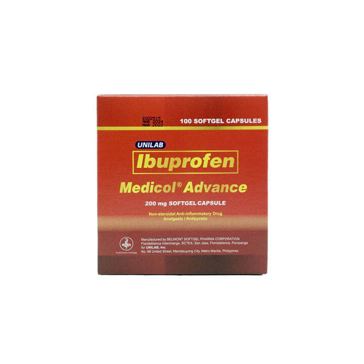 Medicol Advance Ibuprofen 200mg Softgel Capsule (10 pcs/pack) Lazada PH
