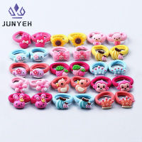 Junyeh 20 ชิ้น/ล็อตเด็กยืดหยุ่นผมเชือกลูกอมสียางรัดสาวอุปกรณ์ผมS Crunchiesผมหางม้าผูกผม