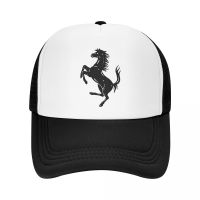 Punk Unisex Horse Logo Print Trucker Hat Adult Animal Lover Adjustable Baseball Cap Men Women Hip Hop