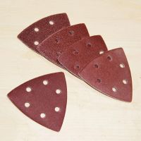 100pcs 6 Hole 93mm Triangle Sandpaper Hook &amp; Loop Sanding Paper Abrasive Disc Tool for Delta Sander Grit 60 80 120 180 240