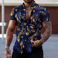 Hawaiian Blouse Beach Summer Mens Shirt 3D Printed Plant Floral Shirts Men Women Fashion Floral Slim Vocation Short Sleeve