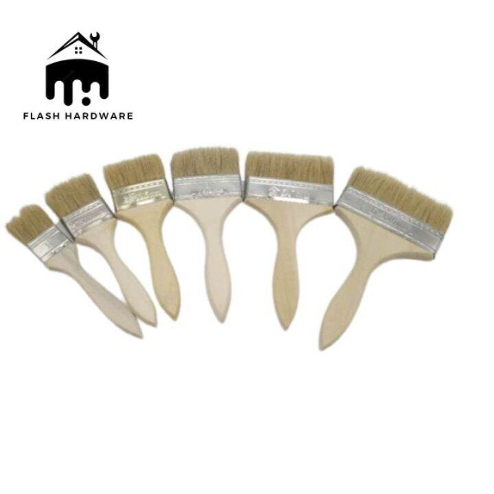 Paint Brush Set Heavy Duty White Bristles 1 inch 10 inches FlashHardware Lazada PH