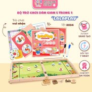 Lalaplay 5in1 board game đồ chơi tết 2024 cho bé nhiều trò chơi dân gian