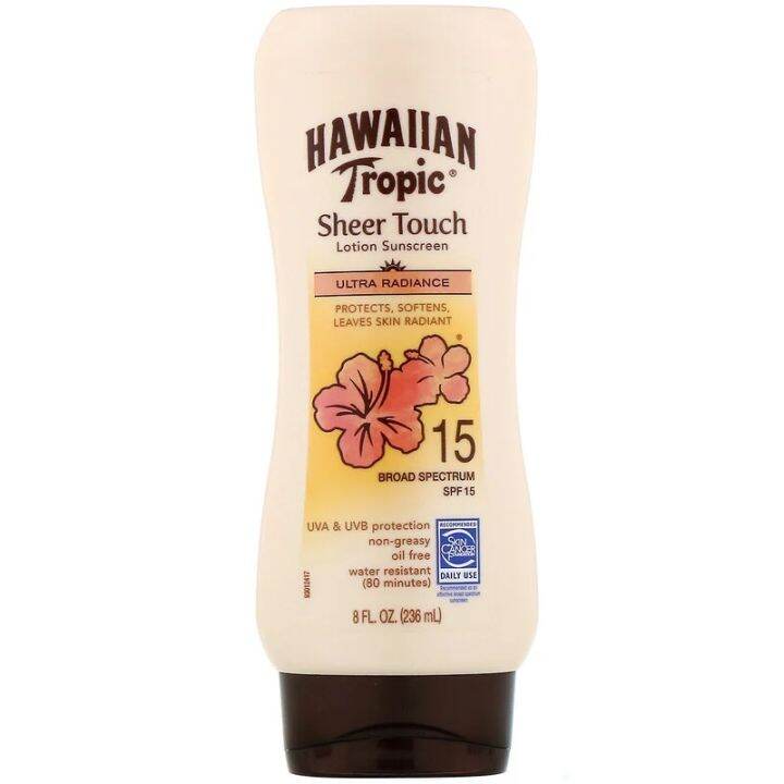 Hawaiian Tropic, Sheer Touch, Lotion Sunscreen, Ultra Radiance, SPF 15