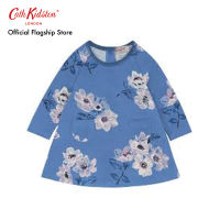 Baby LS Jersey Dress Anemone Bouquet Cadet 12-18 m