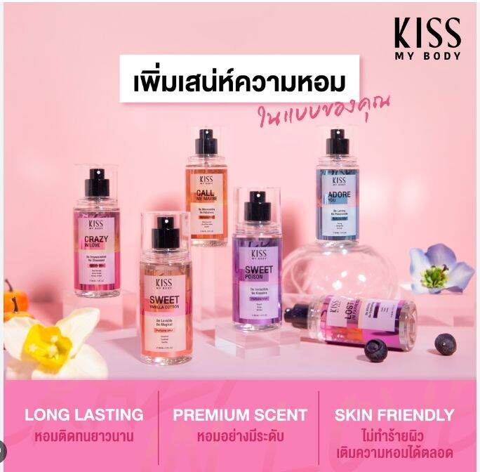 kiss-my-body-bright-amp-shine-โลชันน้ำหอม-226g-หรือ-สเปรย์น้ำหอม-88ml-มีให้เลือก-6-กลิ่น