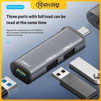 Hyra 3พอร์ต Type-C อลูมิเนียมขนาดเล็กตัวแปลงฮับ USB ฮับ3.0 3 In 1หลายขยาย2.0 USB 3.0ฮับสำหรับแล็ปท็อปพีซีอุปกรณ์เสริม